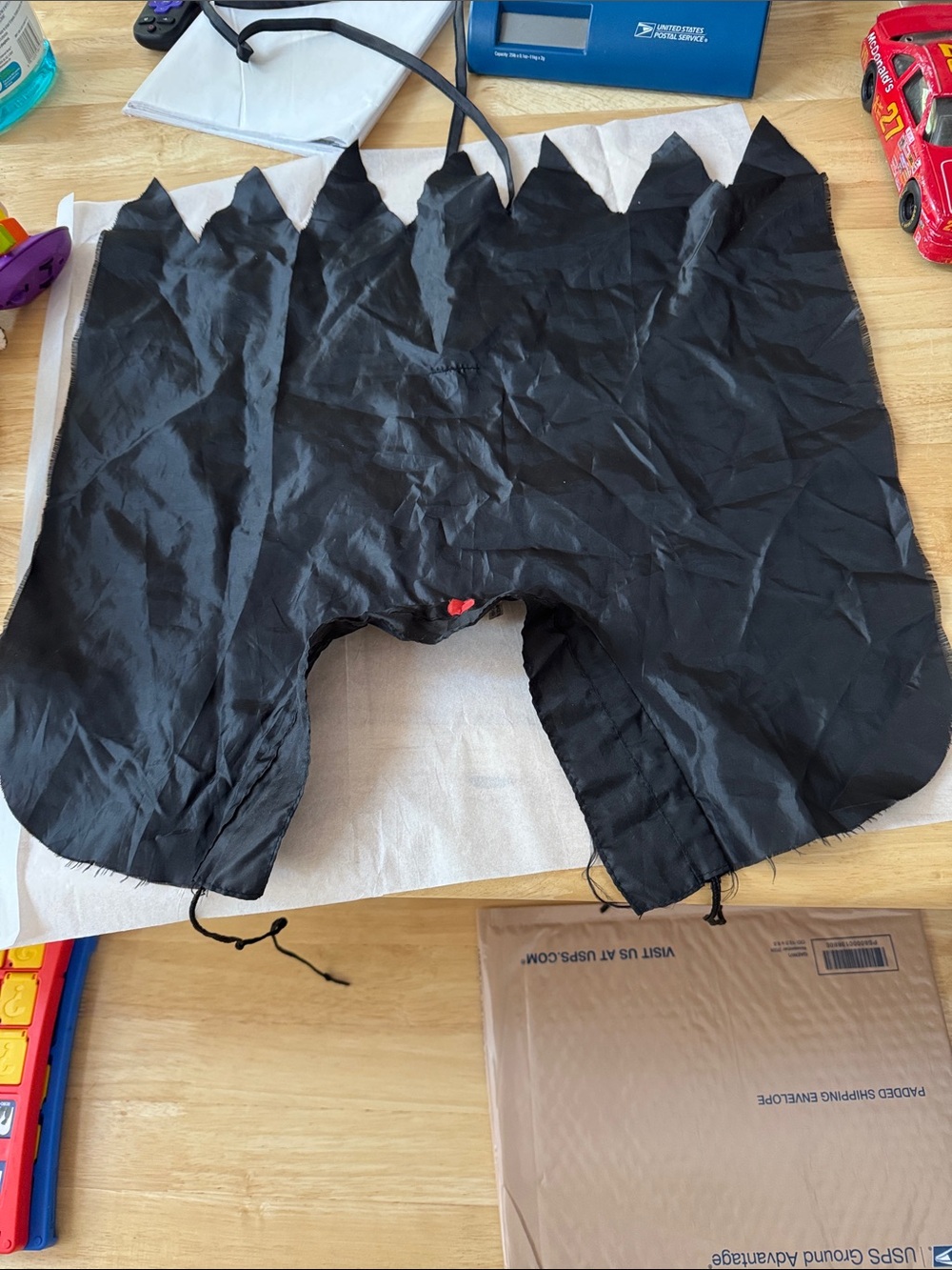 Dog Black Halloween Bat Cape with ties